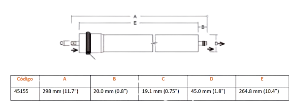 Membrana osmose inversa DOM75 GPD TW40-1812