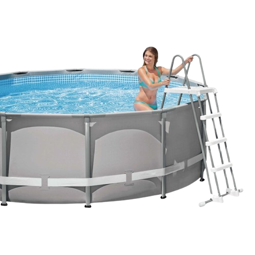 Escada para piscina elevada - 3 Degraus + Plataforma