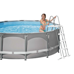 [onl119545] Escada para piscina elevada - 3 Degraus + Plataforma